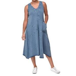 NEW TULIP CLOTHING garrison sleeveless dress in denim lycra